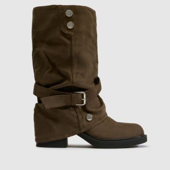 SIMMI Khaki Echo Slouch Mid Womens Boots