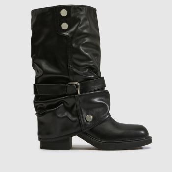 SIMMI Black Echo Slouch Mid Womens Boots