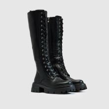 SIMMI Damara Lace Up Knee High in Black SIMMI Damara Lace Up Knee High,2 of 4