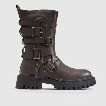 Azalea Wang Dark Brown Spridy Womens Boots
