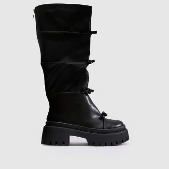 Azalea Wang Black Marguerite Knee Womens Boots