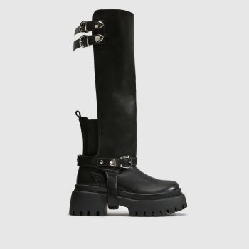Azalea Wang Black Rampage Knee Womens Boots
