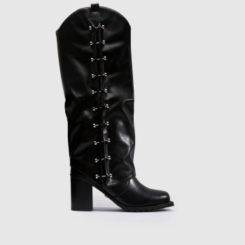 Azalea Wang Black Klimt Knee Womens Boots