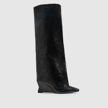Azalea Wang Black Kenya Knee Womens Boots