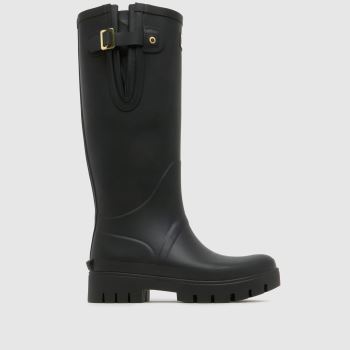 Barbour Black Leighton Tall Wellie Womens Boots