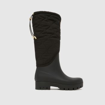 Barbour Black Marnie Quilted Wellington Womens Boots