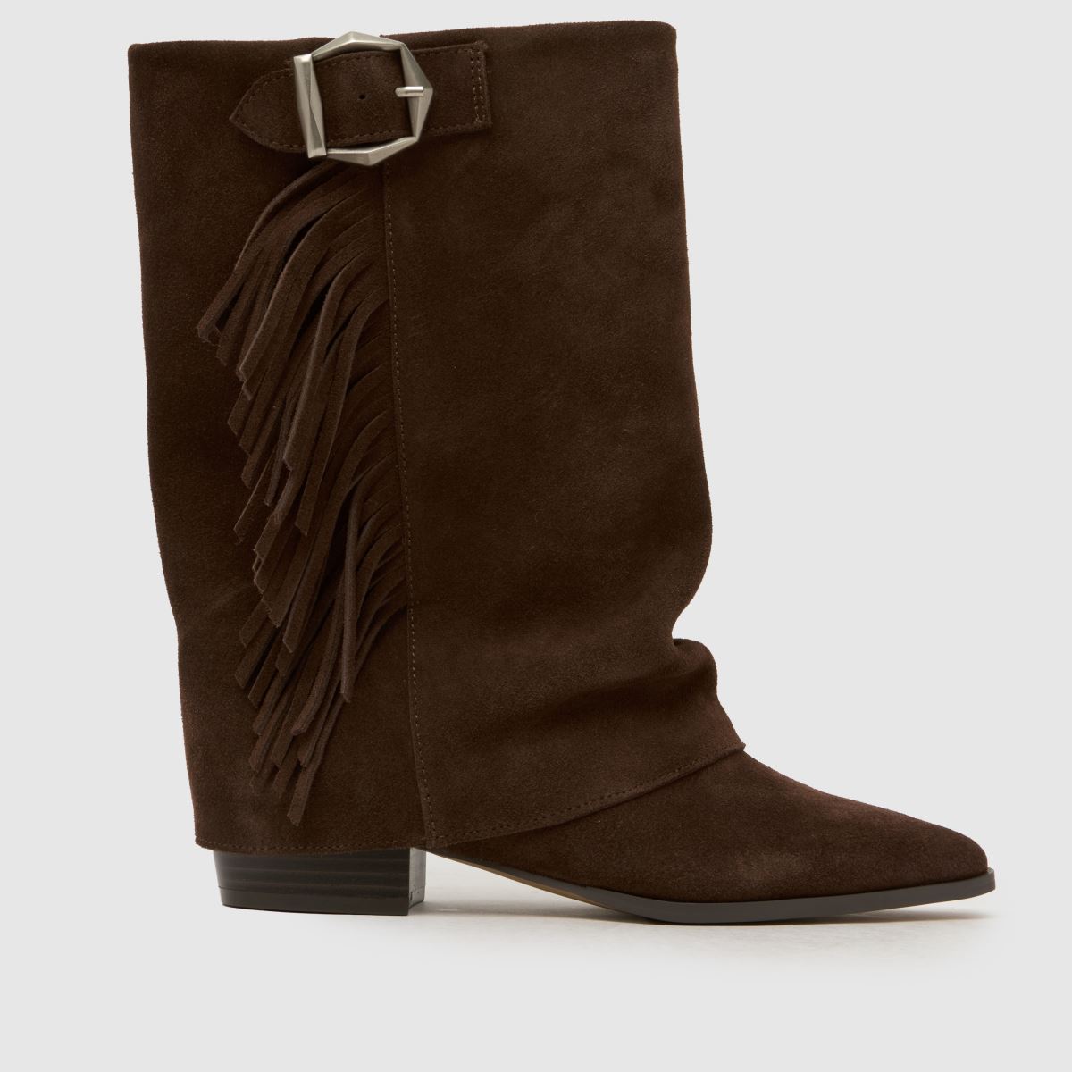 schuh Dizzy Suede Tassel Western in Brown schuh Dizzy Suede Tassel Western