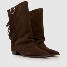 schuh Dizzy Suede Tassel Western in Brown schuh Dizzy Suede Tassel Western,2 of 4