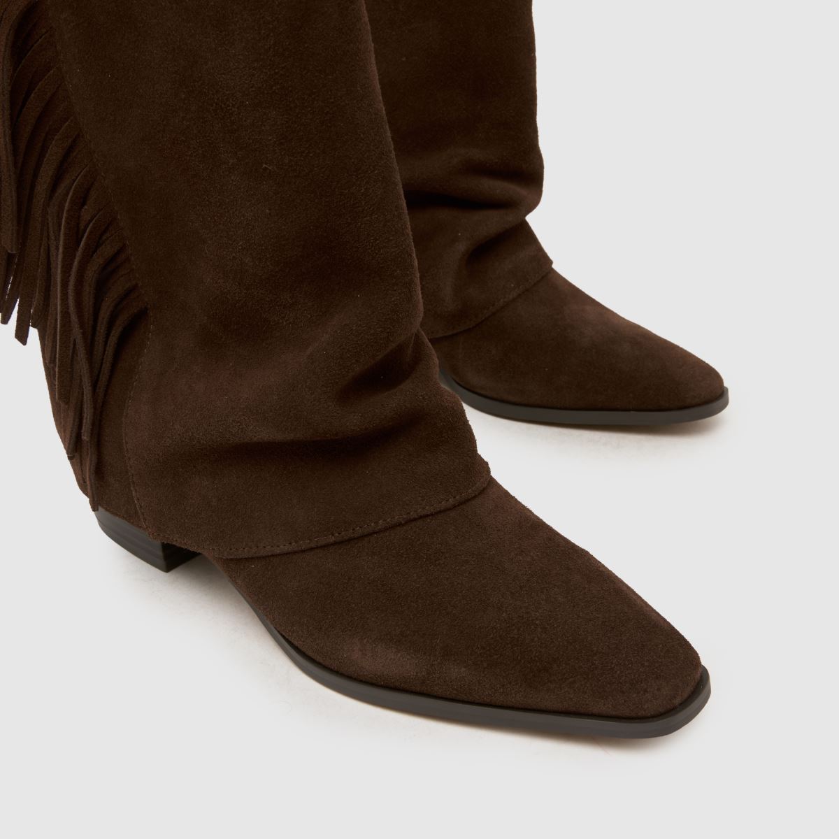 schuh Dizzy Suede Tassel Western in Brown schuh Dizzy Suede Tassel Western 4