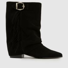 schuh Dizzy Suede Tassel Western in Black schuh Dizzy Suede Tassel Western,1 of 4