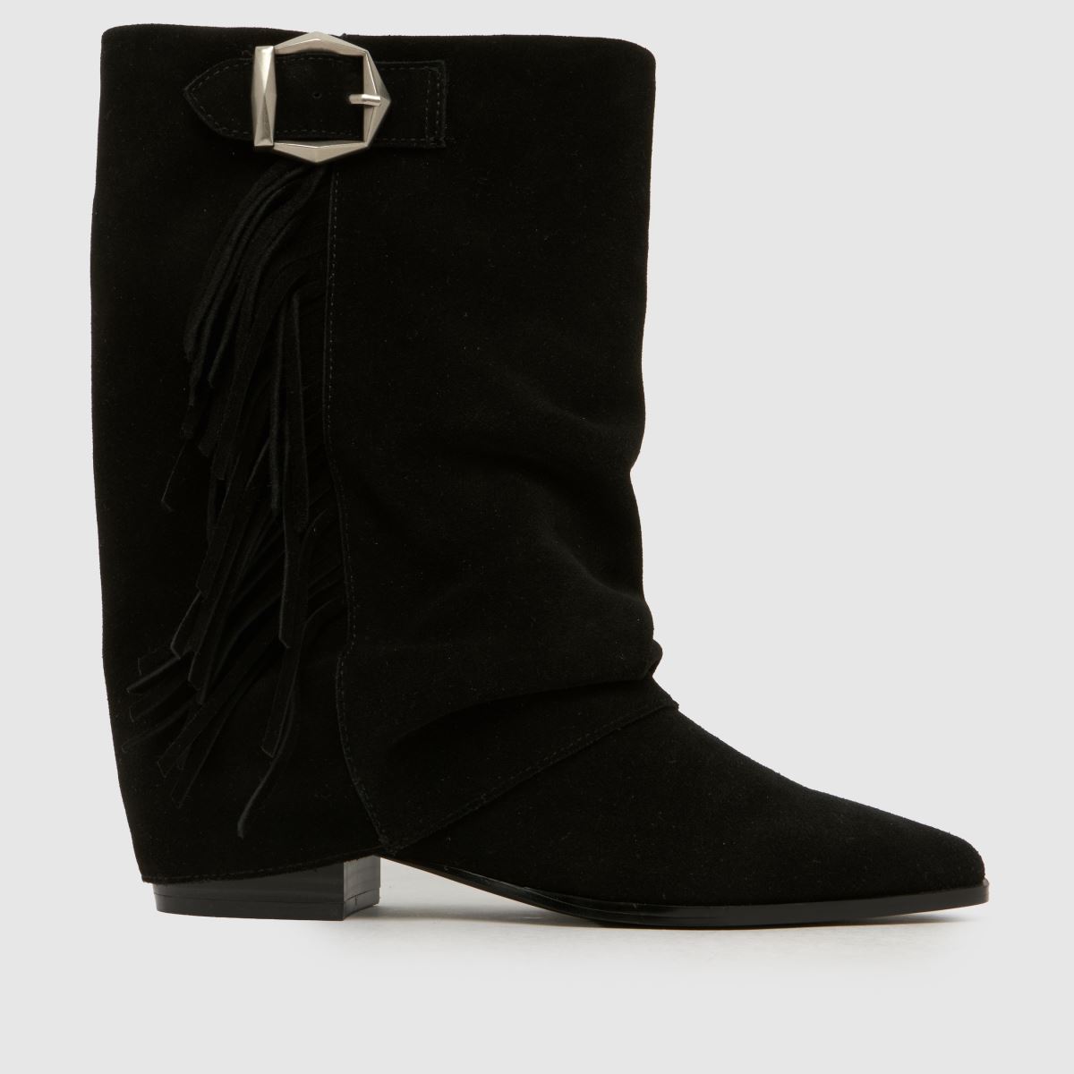 schuh Dizzy Suede Tassel Western in Black schuh Dizzy Suede Tassel Western