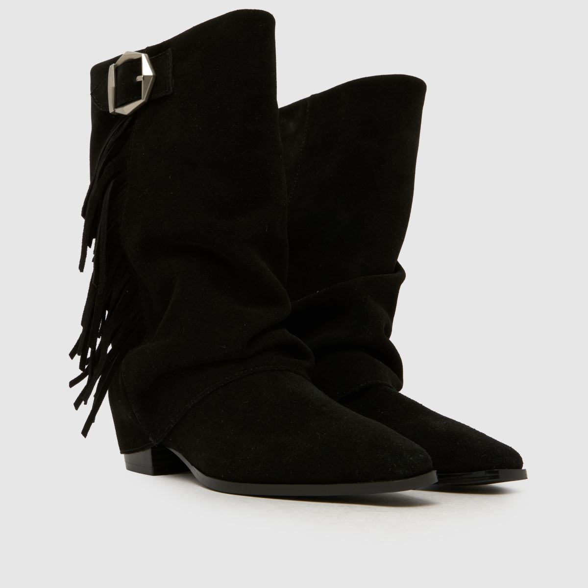 schuh Dizzy Suede Tassel Western in Black schuh Dizzy Suede Tassel Western 3