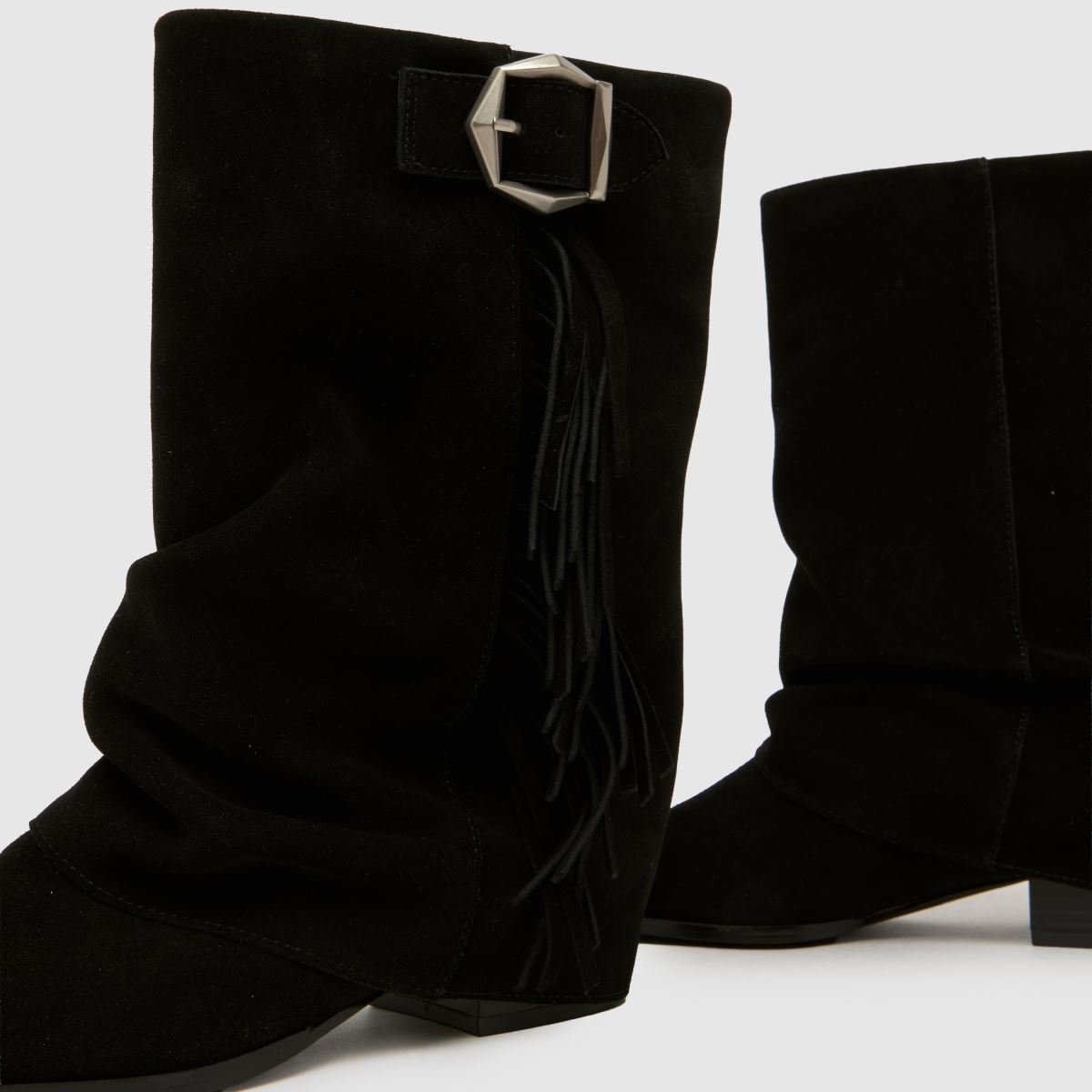 schuh Dizzy Suede Tassel Western in Black schuh Dizzy Suede Tassel Western 7
