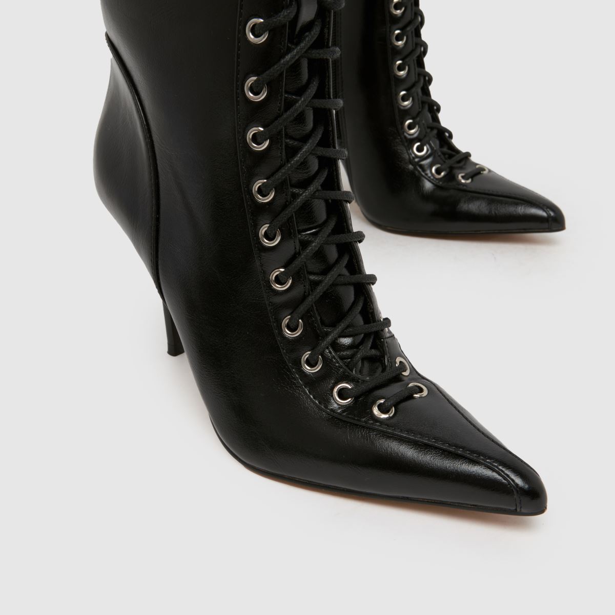 schuh Domino Laced Stiletto Heel in Black schuh Domino Laced Stiletto Heel 4