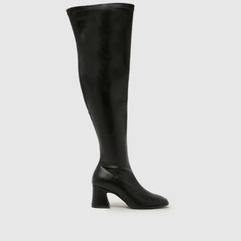 schuh Black Dalmation Over The Knee Womens Boots