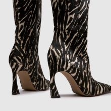 schuh Dainty Leather Knee Boot in Black & White schuh Dainty Leather Knee Boot,4 of 4