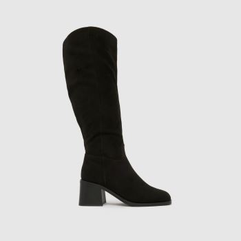 schuh Black Wide Fit Dot Knee High Womens Boots