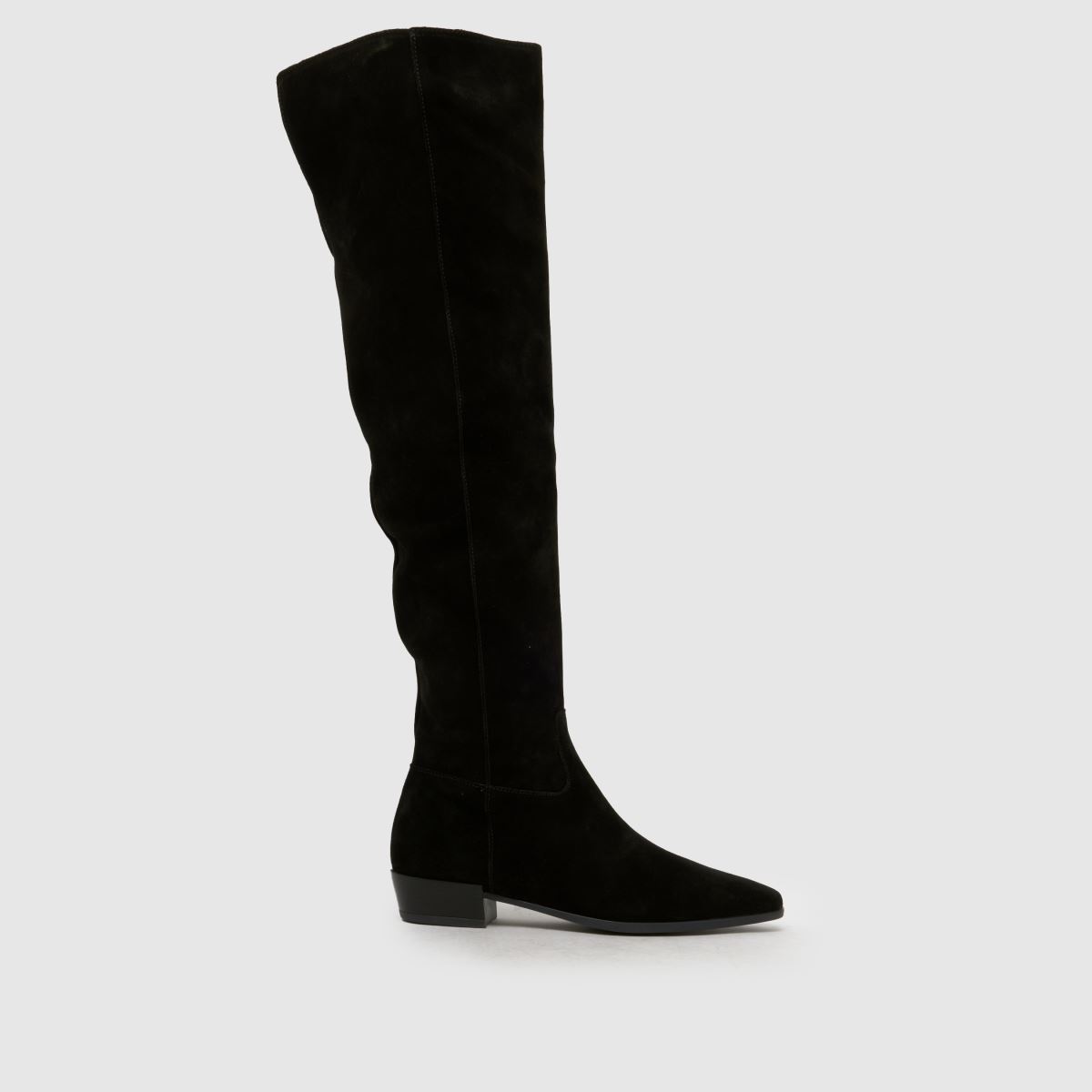 schuh Daffy Suede Over The Knee Boots in Black