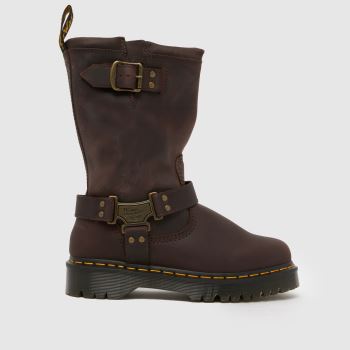 Dr Martens Dark Brown Anistone Hi Womens Boots