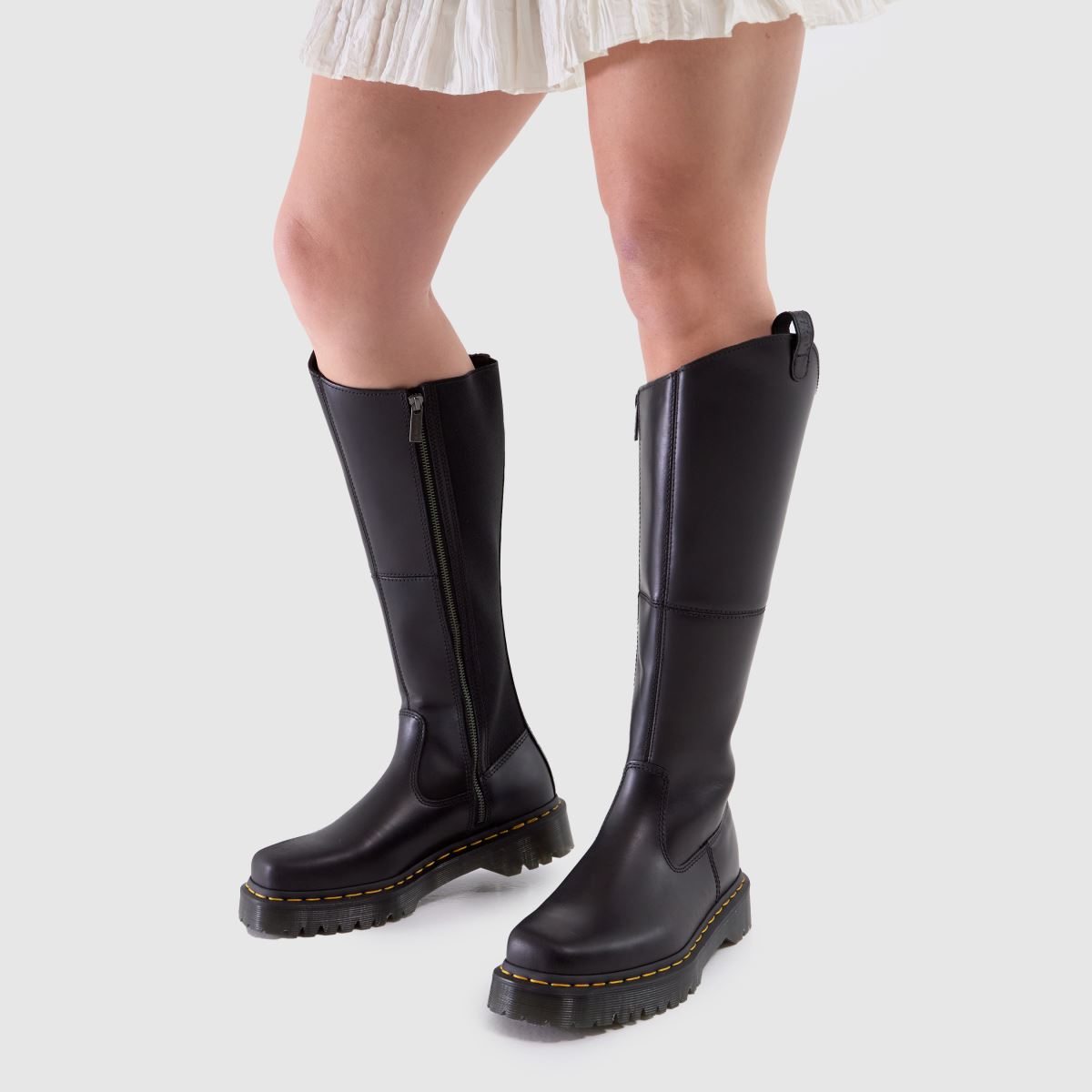 Womens Black Dr Martens Amaayah Knee Hi Boots | schuh