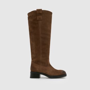 Steve Madden Taupe Banner Pull On Knee Womens Boots
