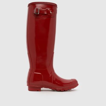 HUNTER BOOTS Red Original Tall Gloss Womens Boots