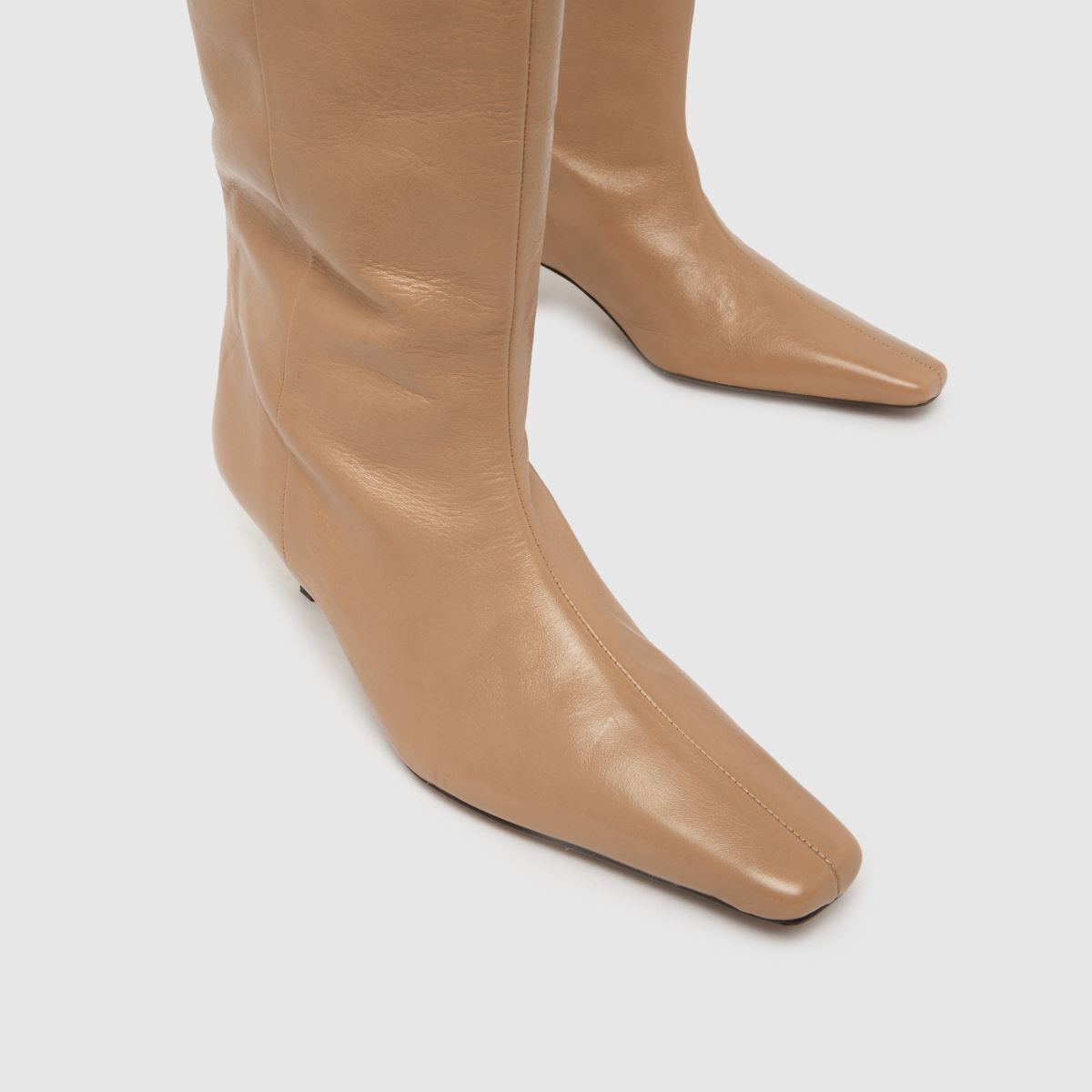 schuh Darce Leather Wide Leg Knee in Natural schuh Darce Leather Wide Leg Knee 4