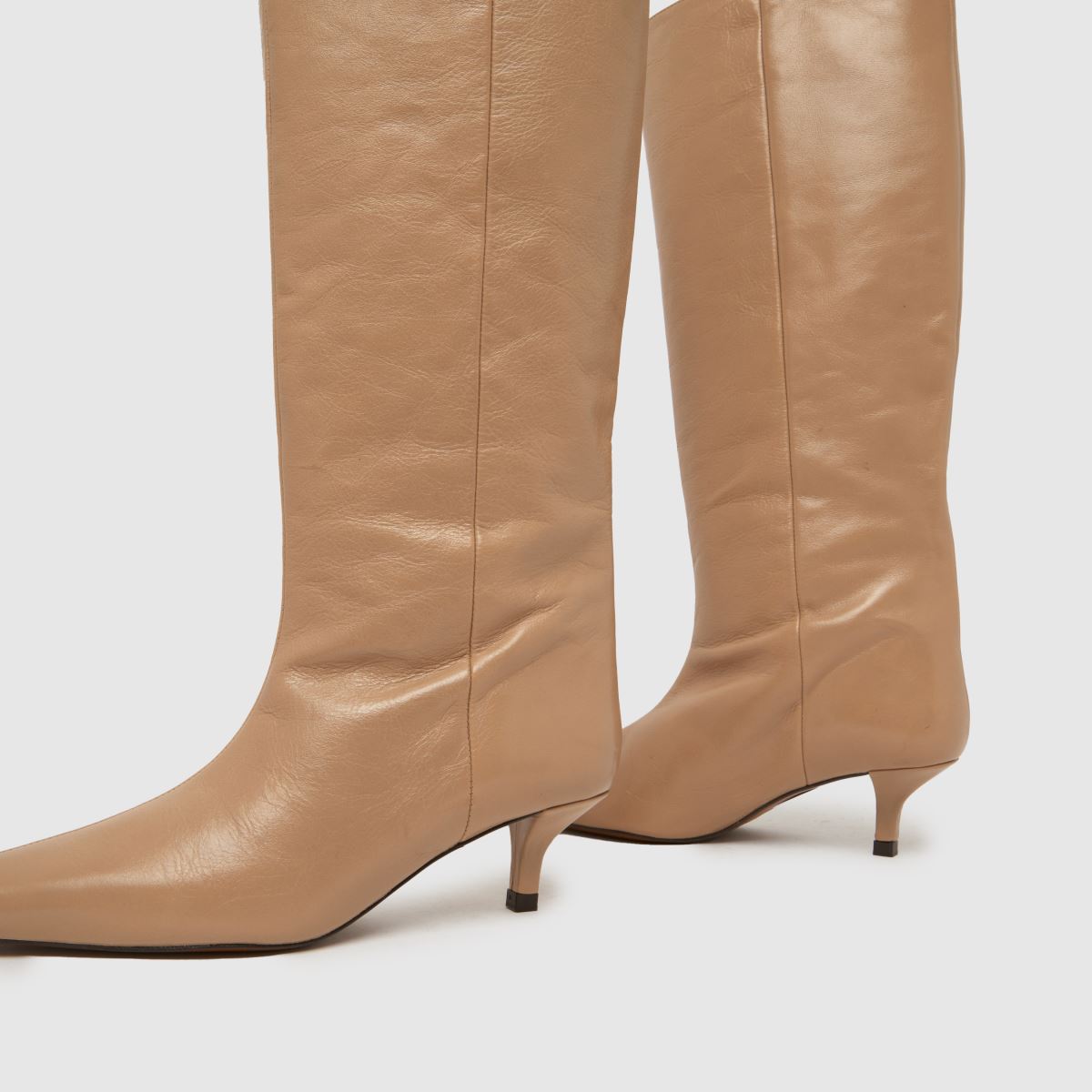 schuh Darce Leather Wide Leg Knee in Natural schuh Darce Leather Wide Leg Knee 7