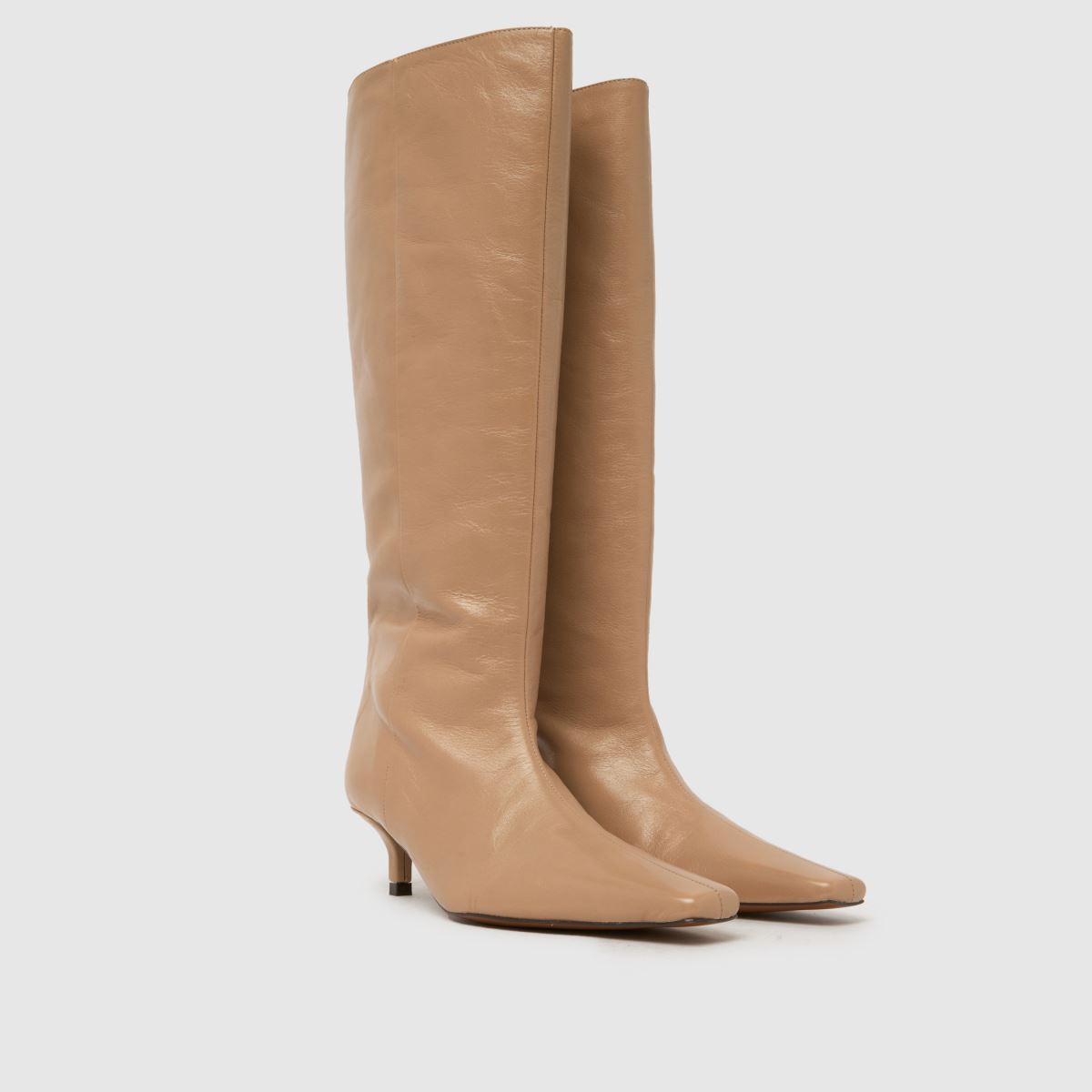 schuh Darce Leather Wide Leg Knee in Natural schuh Darce Leather Wide Leg Knee 8