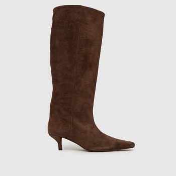 schuh Brown Darce Suede Knee High Womens Boots