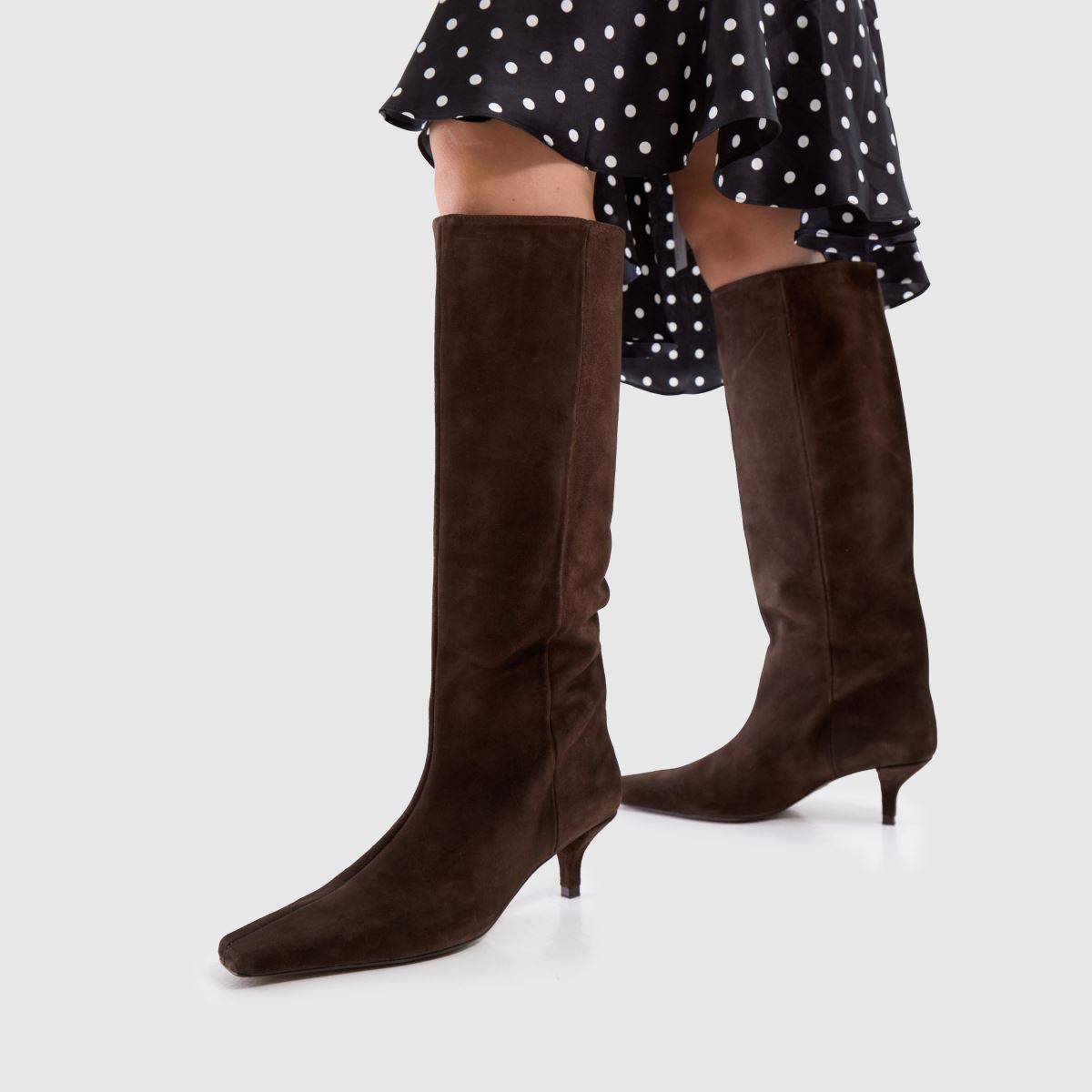 schuh Darce Suede Wide Leg Knee in Brown schuh Darce Suede Wide Leg Knee 8