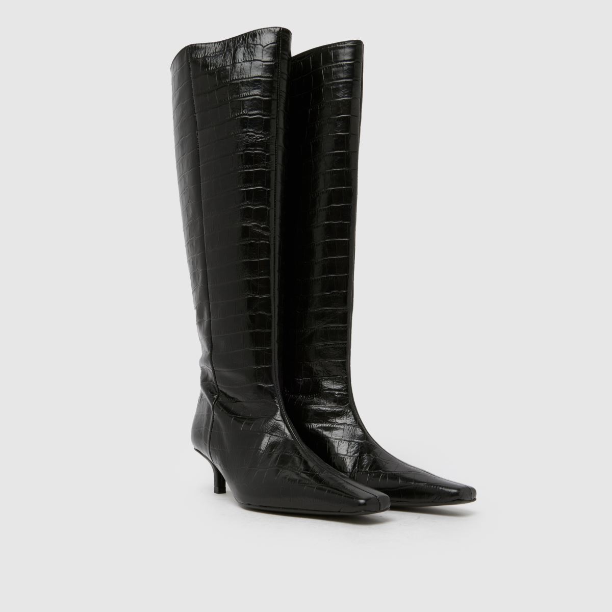 schuh Darce Leather Wide Leg Knee in Black schuh Darce Leather Wide Leg Knee 3