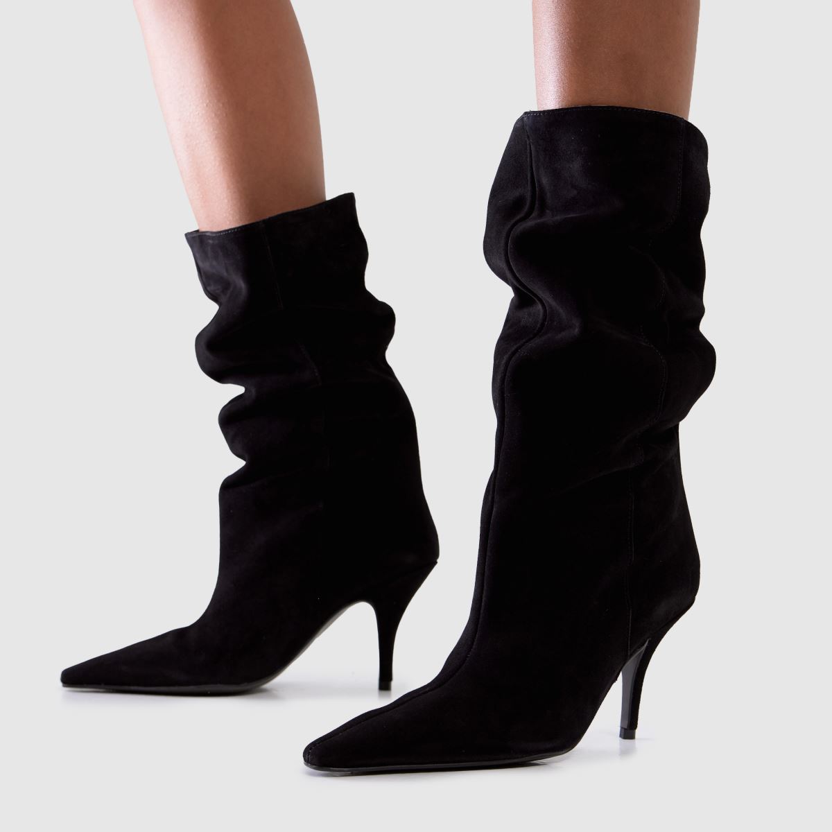 schuh Dakira Suede Slouch Calf in Black schuh Dakira Suede Slouch Calf 8