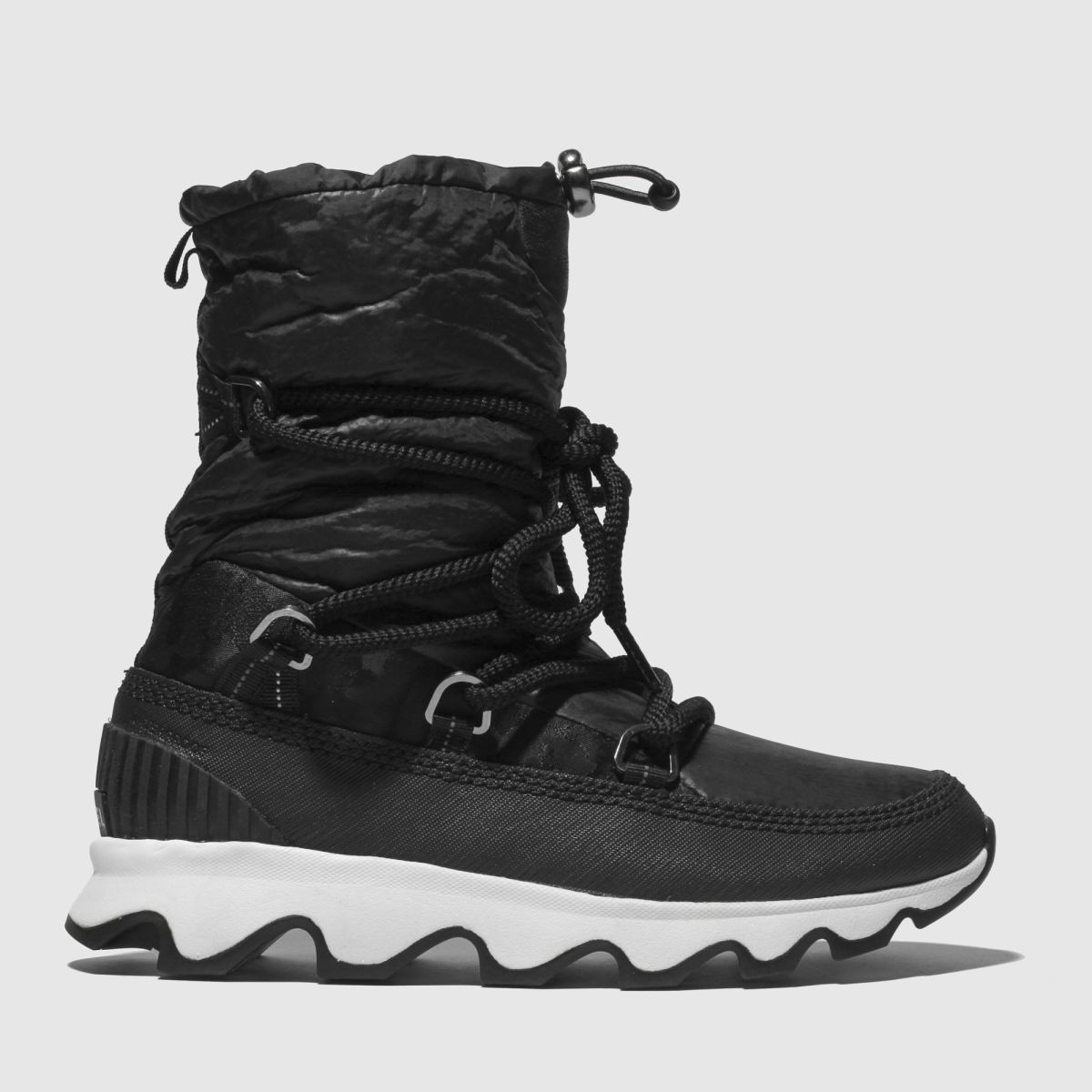 womens black & white sorel kinetic boot boots | schuh