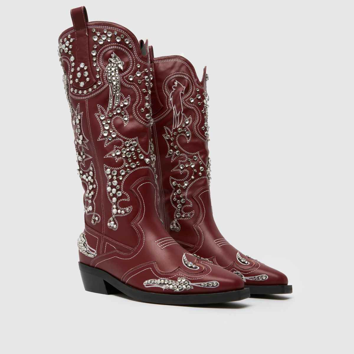 Azalea Wang Maise Western in Burgundy