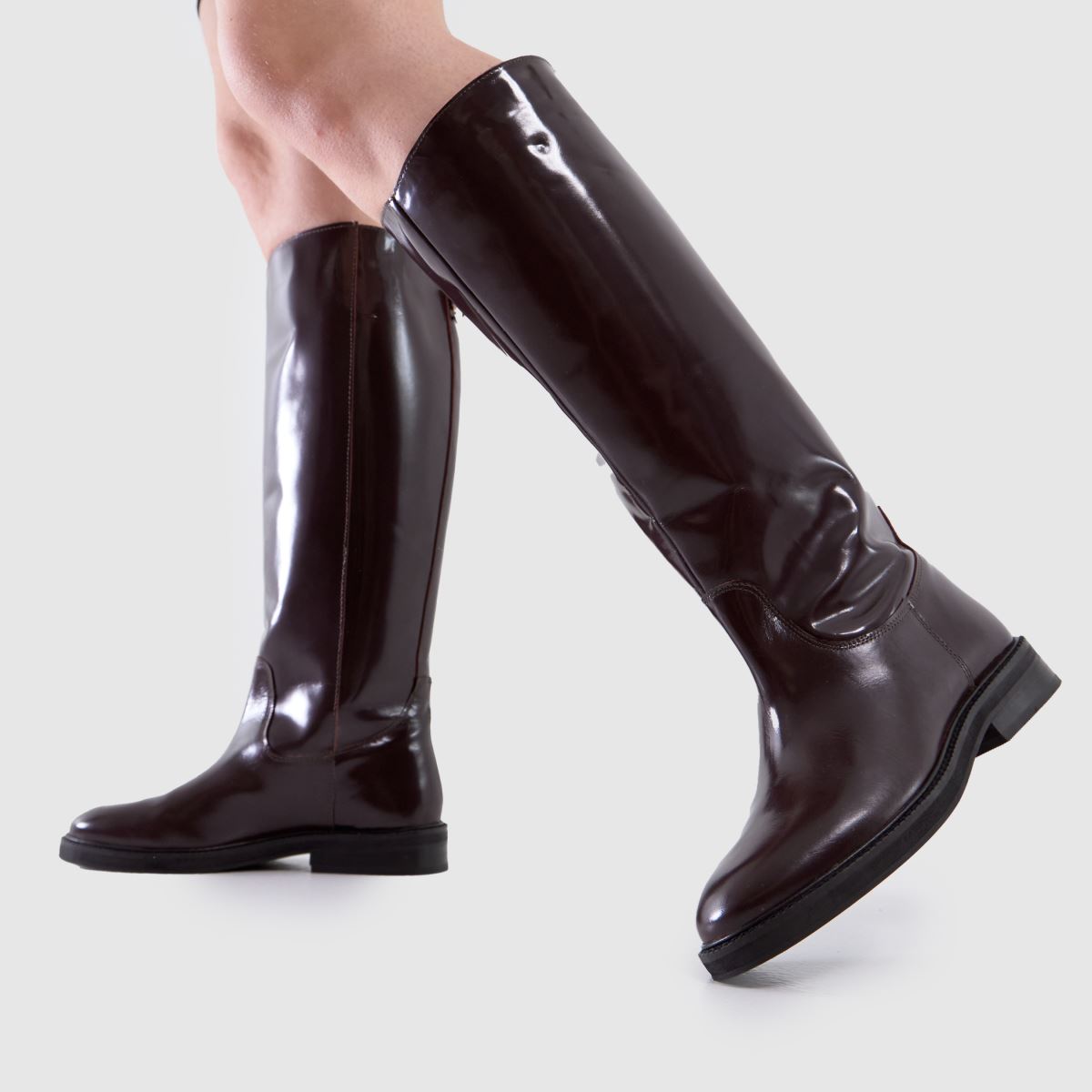 schuh Daffodil Leather Riding in Burgundy schuh Daffodil Leather Riding 8