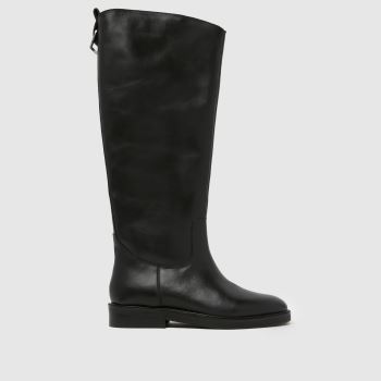 schuh Black Daffodil Leather Riding Womens Boots