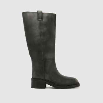 schuh Black Doria Leather Knee High Womens Boots