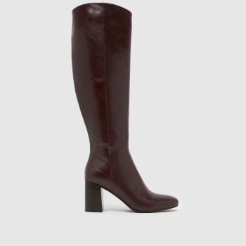 schuh Burgundy Devlin Knee High Womens Boots