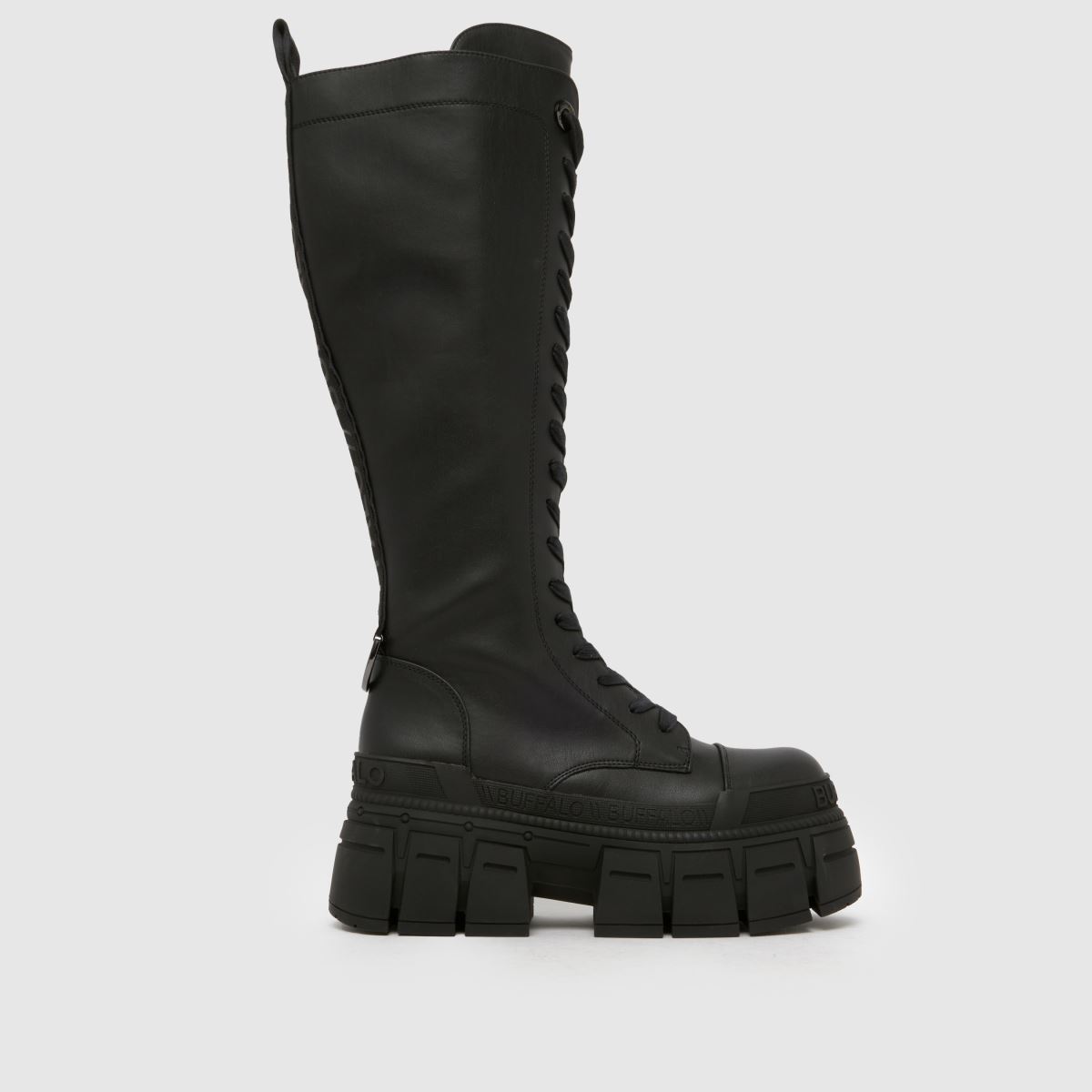 Click to view product details and reviews for Buffalo London London Gospher Lace Up Hi Boots In Black.