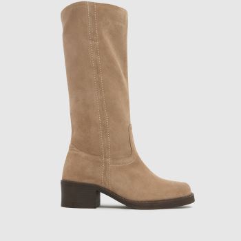 schuh Taupe Damari Suede Pull On Womens Boots