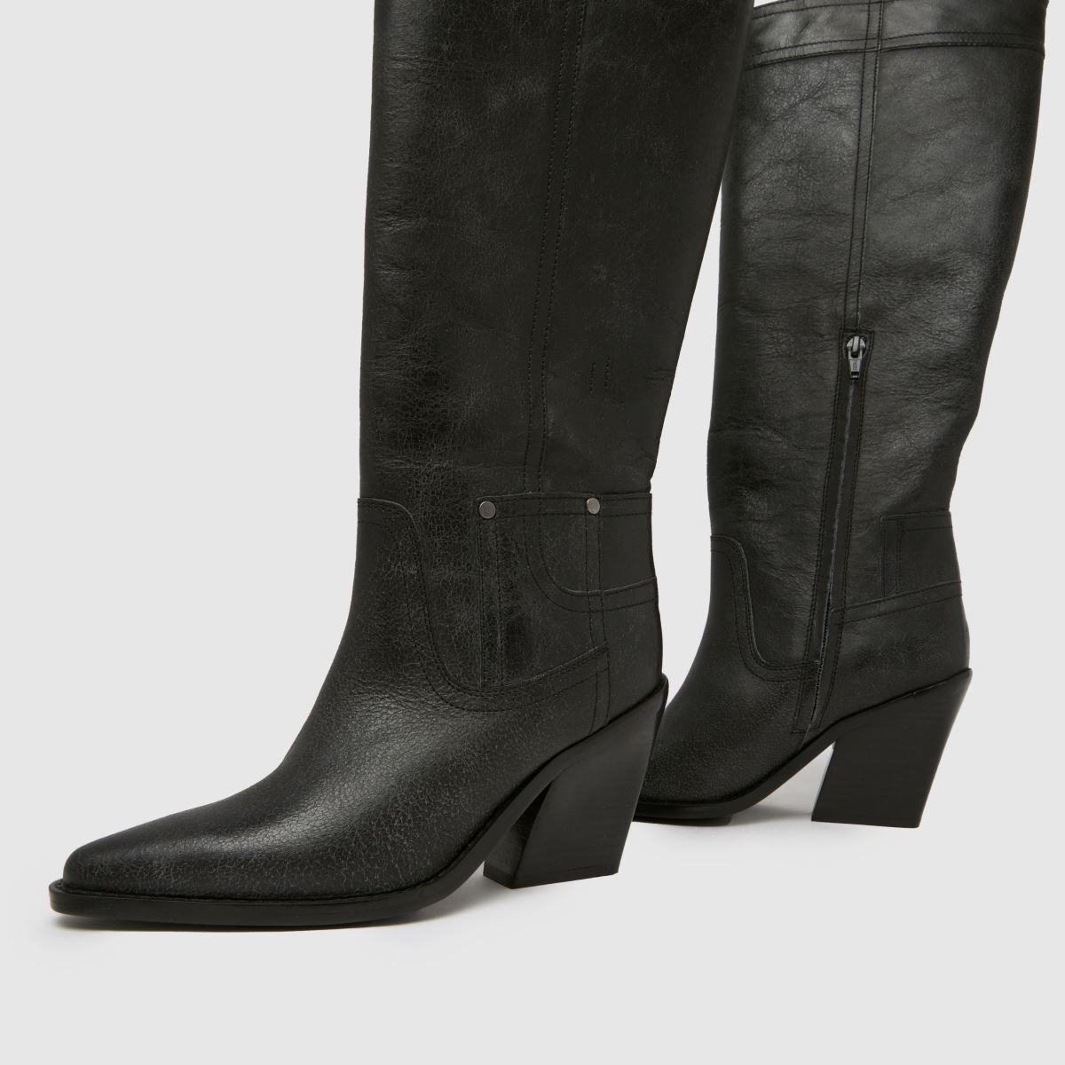 schuh Dusk Leather Knee High in Black schuh Dusk Leather Knee High 7