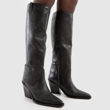 schuh Dusk Leather Knee High in Black schuh Dusk Leather Knee High,2 of 4