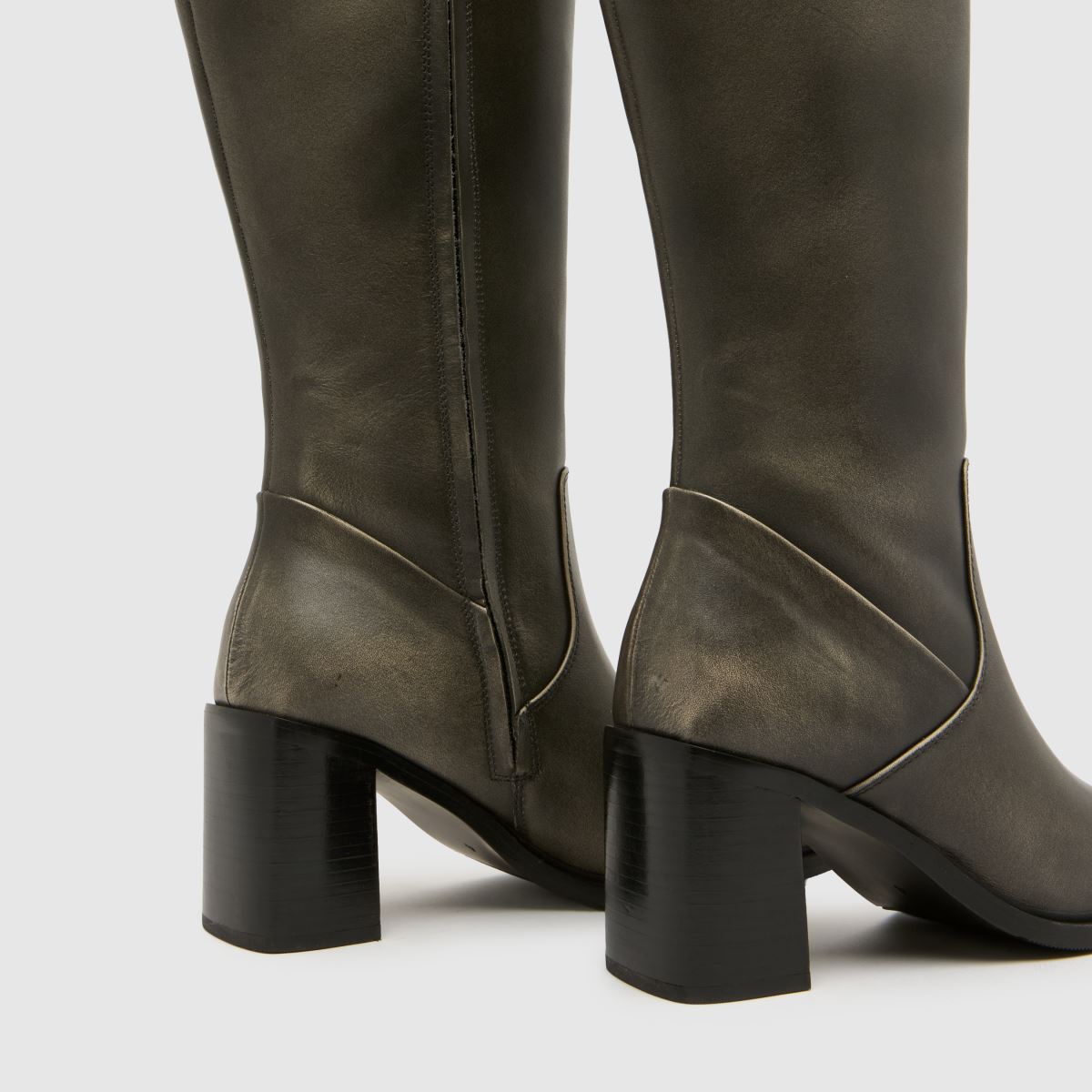 schuh Delight Leather Knee in Grey schuh Delight Leather Knee 7