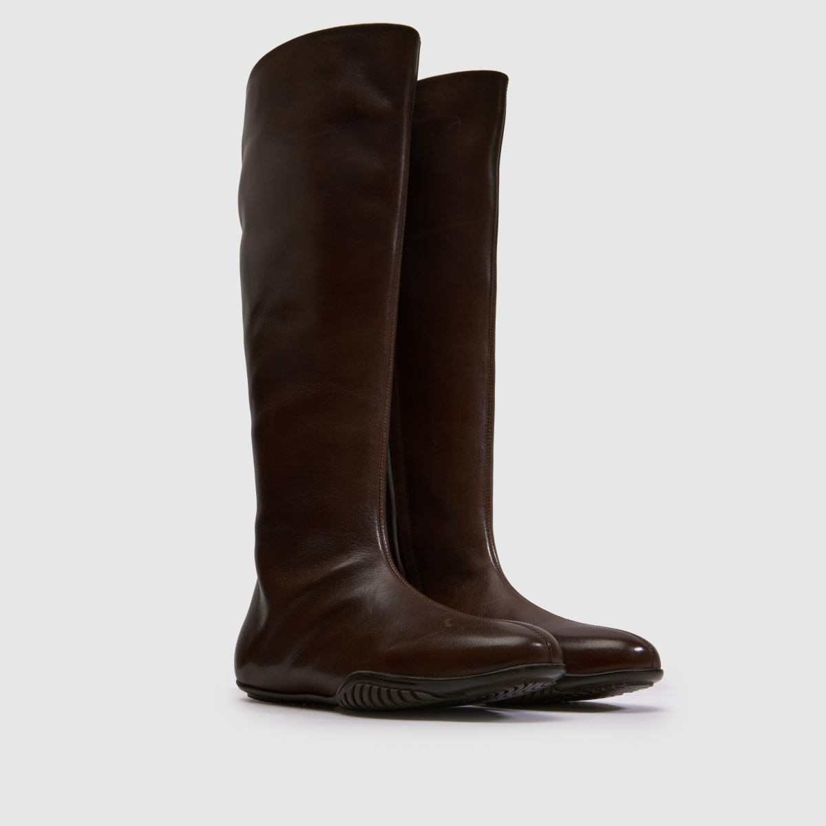 schuh Dahlia Leather Sporty Knee in Brown schuh Dahlia Leather Sporty Knee 3