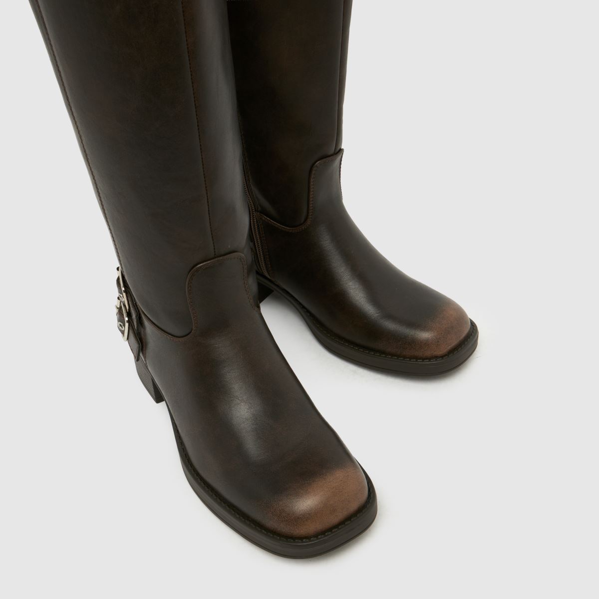 schuh Disk Buckle Biker in Brown schuh Disk Buckle Biker 4