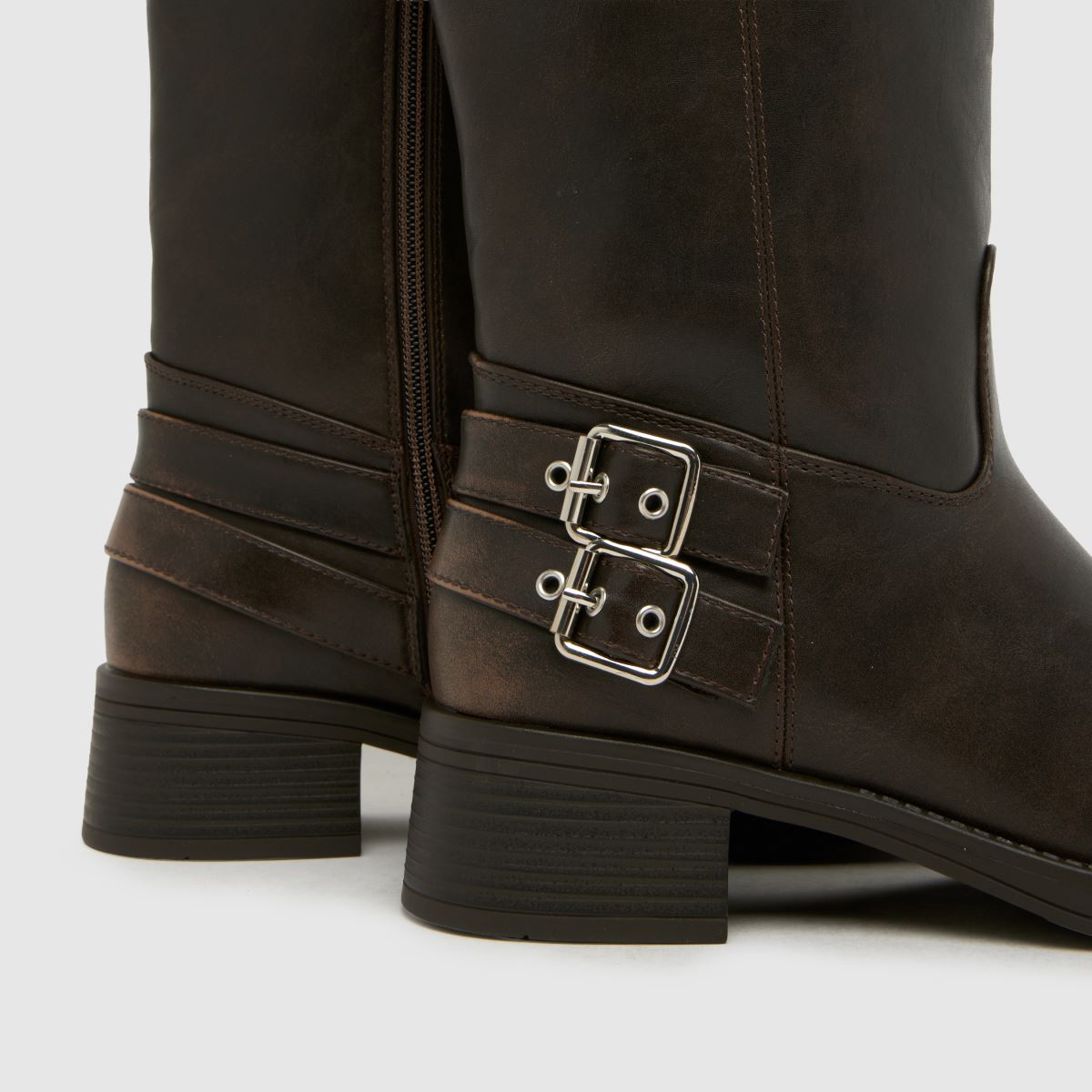 schuh Disk Buckle Biker in Brown schuh Disk Buckle Biker 7