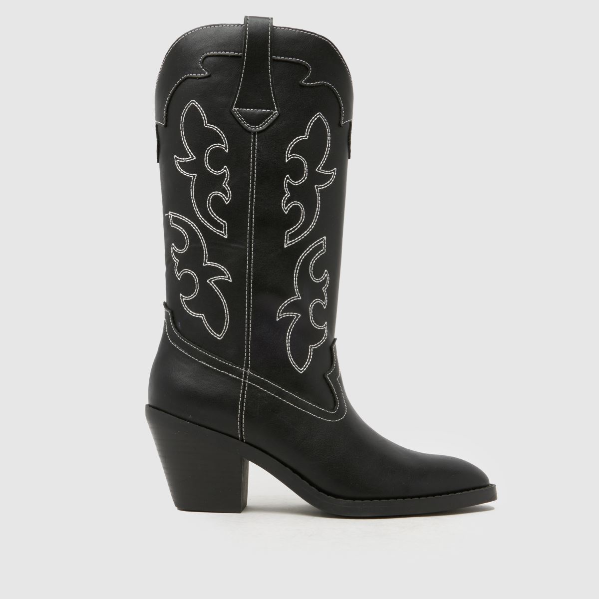schuh Darlene Western Knee High Boots in Black