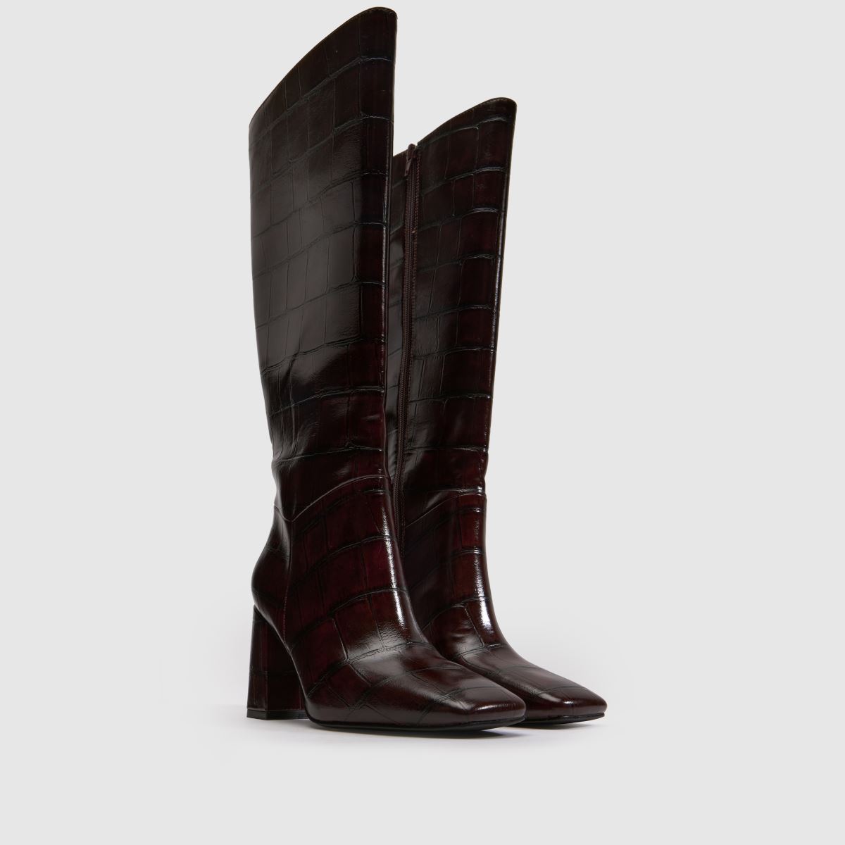 schuh Daphne Square Toe Knee Boot in Burgundy schuh Daphne Square Toe Knee Boot 3