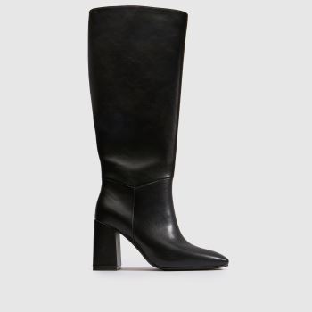 schuh Black Daphne Square Toe Knee Womens Boots